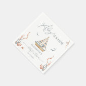 Nautical Sailboat Ahoy Es ist eine Baby-Dusche Serviette (Ecke)