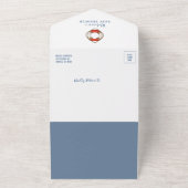 Nautical Sailboat Ahoy es ist eine Boy Baby Dusche All In One Einladung (Außenbereich)