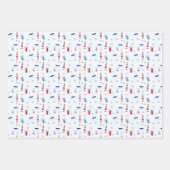 Nautical Sailboat Anchor Sea Gull Leuchtturm Ozean Geschenkpapier Set (Vorderseite 3)