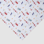 Nautical Sailboat Anchor Sea Gull Leuchtturm Ozean Seidenpapier (Detail)