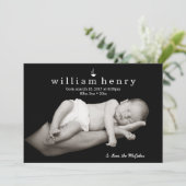 Nautical Sailboat and Anchor Geburtsankündigung Ankündigung (Stehend Vorderseite)