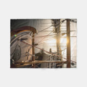 Nautical Sailboat And Sunset In Marina Fleecedecke (Vorderseite (Horizontal))