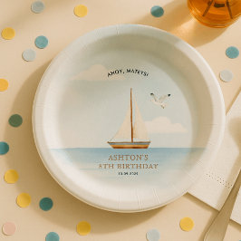 Nautical Sailboat  Birthday Party  Pappteller