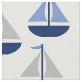Nautical Sailboat Blue Gray Stoff (Nahaufnahme)