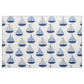 Nautical Sailboat Blue Gray Stoff (Fat Quarter (45,7 x 55,9 cm))