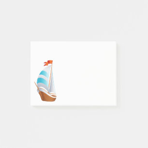 Nautical Sailboat Blue Turquoise - Ocean Sailor Post-it Klebezettel
