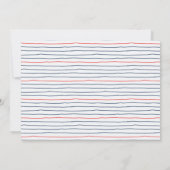 Nautical Sailboat Einladung zum 1. Geburtstag (Rückseite)