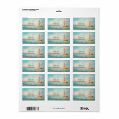 Nautical Sailboat Fügen Sie Ihre Rücksendeadresse  Adressaufkleber (Vorne)