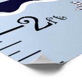 Nautical Sailboat Growth Chart Behielt auf 8x44! Poster (Ecke)