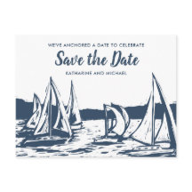 Nautical Sailboat Hochzeit retten Datum