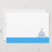 Nautical Sailboat Kinderdusche Einladung (Rückseite)