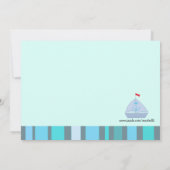 Nautical Sailboat Kinderdusche Einladung (Rückseite)