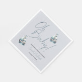 Nautical Sailboat Kinderdusche Einladung Serviette (Ecke)