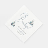 Nautical Sailboat Kinderdusche Einladung Serviette (Ecke)