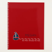 Nautical Sailboat Lass Your Dreams Set Segelname Planer (Vorderseite)