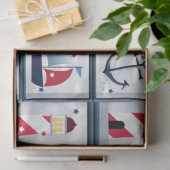 Nautical Sailboat Leuchtturm Anchor Decoupage Seidenpapier (Geschenk)