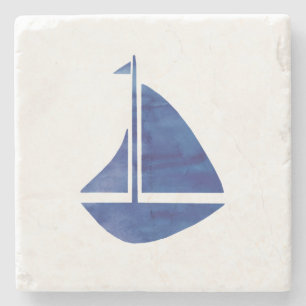 Nautical Sailboat Marble Stone Untersetzer