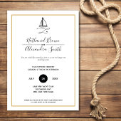 Nautical Sailboat Minimale Hochzeit Einladung