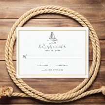 Nautical Sailboat Minimale Hochzeit
