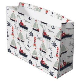Nautical Sailboat Sailor Baby Boy Dusche Party Große Geschenktüte