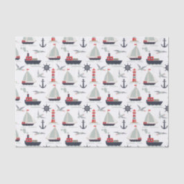 Nautical Sailboat Sailor Baby Boy Dusche Party Seidenpapier