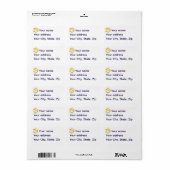 Nautical sailboat/ship wheel gold silhouette  adressaufkleber (Vorne)