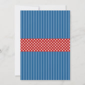 Nautical Sailboat Stripes Kinderdusche Einladungen (Rückseite)