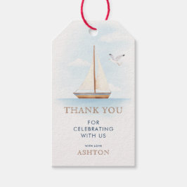 Nautical Sailboat Thank you gift tags Geschenkanhänger