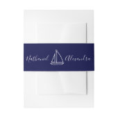 Nautical Sailboat Wedding Einladung Bauchband Einladungsbanderole (Vorderseite Beispiel)