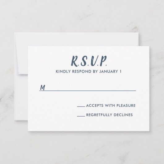 Nautical Sailboat Wedding RSVP Karte (Vorderseite)