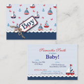 Nautical Sailboats Kinderdusche Einladungen (Vorne/Hinten)