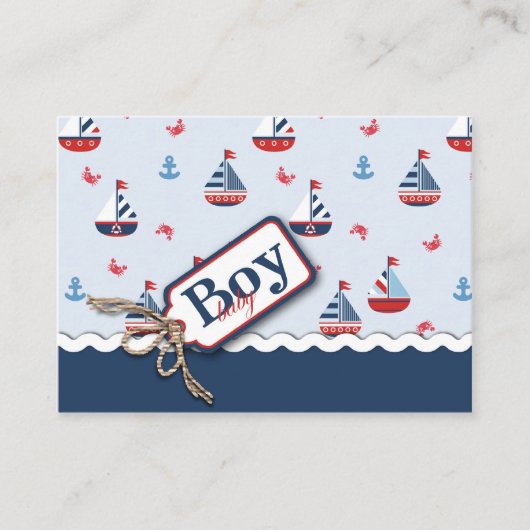 Nautical Sailboats Kinderdusche Einladungen (Vorderseite)