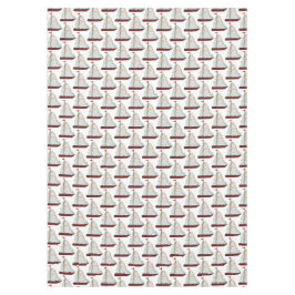 Nautical Sailboats with Holiday lights harbor boat Tischdecke