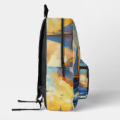 Nautical Sailboote Sunset Tropical Beach Bedruckter Rucksack (Links)