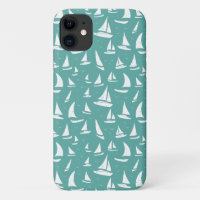 Nautical Sailing Ships Blue White Maritime Print