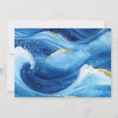 Nautical Sailing Wheel Celebration Of Life Einladung (Rückseite)