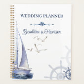 Nautical Sailing Yacht Wedding  Planer (Vorderseite)