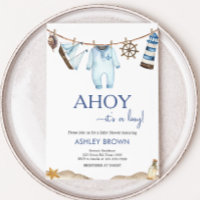 Nautical Sailor Ahoy Baby Dusche