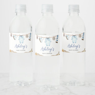 Nautical Sailor Ahoy Baby Dusche Wasserflaschenetikett