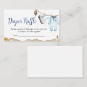 Nautical Sailor Ahoy Baby Dusche Windeln Windeln R Begleitkarte (Vorne/Hinten)