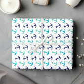 Nautical Sailor Anchors Geschenkpapier