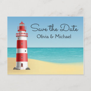 Nautical Save the Date Wedding Verlobung Beach Postkarte