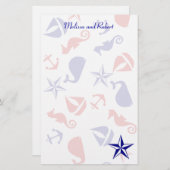 Nautical Scatter Briefpapier (Vorne/Hinten)