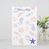 Nautical Scatter Briefpapier (Stehend Vorderseite)