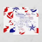 Nautical Scatter Einladung (Vorne/Hinten)