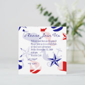 Nautical Scatter Einladung (Stehend Vorderseite)