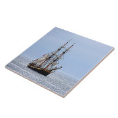 Nautical Schooner Blue Skies Fliese (Seite)