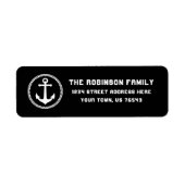 Nautical Sea Anchor White Diamond Circle Address (Vorne)
