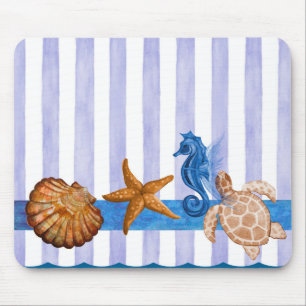 Nautical Sea Creatures Mousepad