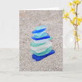 Nautical Sea Glass Tree Karte (Gelbe Blume)